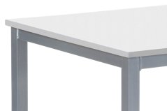 Moderní jídelní stůl 110x70 cm, MDF bílá, šedý lak (GDT-202 WT)