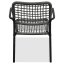 Balkónový set 1 + 2, stůl 60x60, židle umělý ratan barva antracit,  kov antracit (AZ-L1103 GREY)