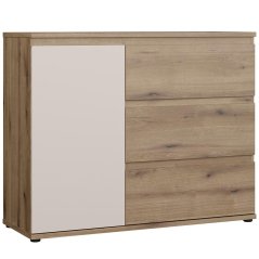Komoda COLLET CETK221L- Q280,116x93x41 cm barva dub, písková