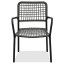 Balkónový set 1 + 2, stůl 60x60, židle umělý ratan barva antracit,  kov antracit (AZ-L1103 GREY)