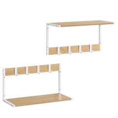 Set nástěnných poliček 2 ks, MDF, béžová, ABP-E1083 WT
