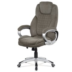Kancelářská židle, tmavě šedá látka, kříž plastový stříbrný, houpací mechanismus (KA-G196 GREY2)
