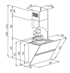 Komínový odsavač par Amica KH 17218 E