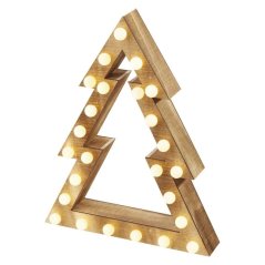 Vánoční osvětlení ZY2200 LED vánoční stromek, 37 cm, 2x AA, vnitřní, teplá bílá, časovač