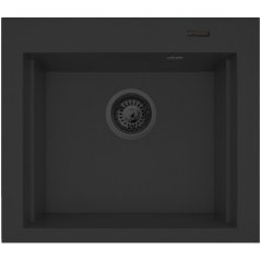 Granitový kuchyňský dřez Pyramis SIROS 57x51,5 1B BLACK EDITION VULCANO 70169002