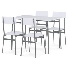 Jídelní set s 4 židlemi 110x70x76cm, mdf AUT-O2156 WT