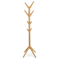 Věšák dřevěný stojanový, masiv bambus, přírodní odstín, výška 176 cm (DR-N191 NAT)