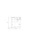 Komoda Ganymebe GNMK22L-U58,80x82,3x34 cm, barva sv.šedá