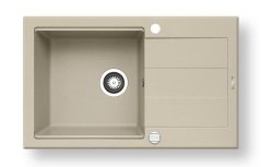 Kuchyňský granitový dřez Pyramis SPARTA PLUS LUX 78x48 1B 1D DARK BEIGE 070083601