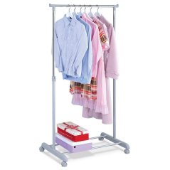 Stojan na šaty, šedá barva a chrom, kov  plast, pojezd, nosnost 5 kg (ABD-1209 GREY)