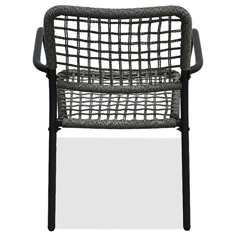 Balkónový set 1 + 2, stůl 60x60, židle umělý ratan barva antracit,  kov antracit (AZ-L1103 GREY)