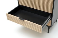 Šatní skříň MURANO S-1 dub artisan, černá